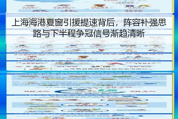 上海海港夏窗引援提速背后，阵容补强思路与下半程争冠信号渐趋清晰 - ayx